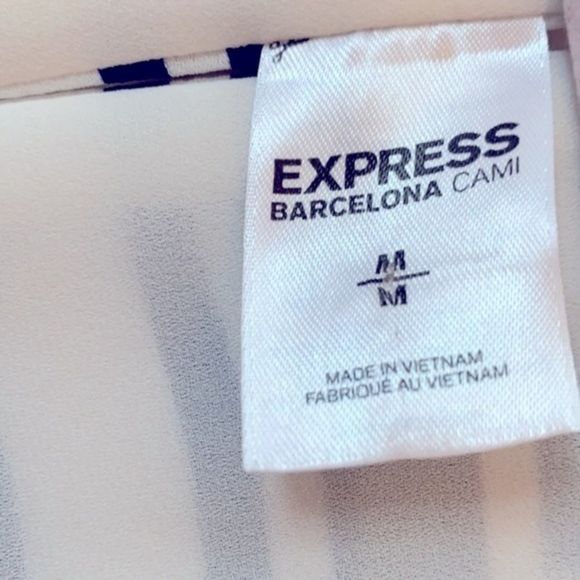 Express Navy and White Striped Racerback Tank Top - Picture 3 of 7